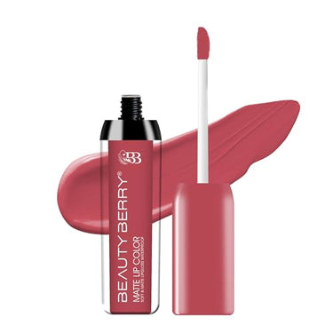 Beauty Berry Soft & Matte Waterproof Lip Color, Rich Pigment, Long Lasting Non-Transfer Liquid Lipstick With Vitamin E (Chestnut-08, 1)